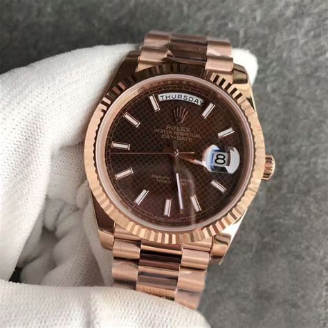 rolex brown face